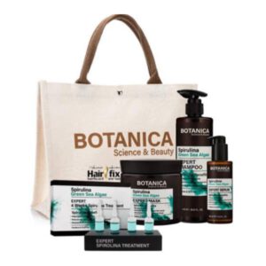 מארז ספירולינה Botanica בוטניקה לשיער ללא מלחים + תיק