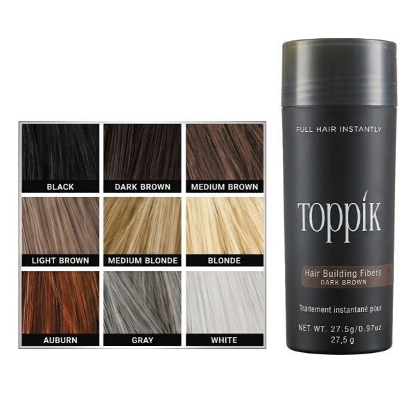 סיבי שיער לעיבוי ומילוי מראה השיער – Toppik במגוון בצעים 27 רגם