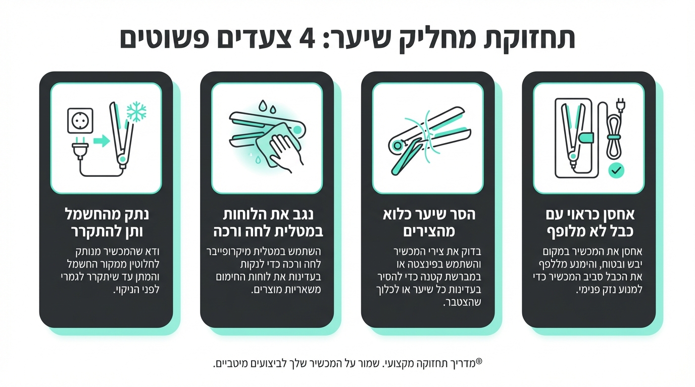 שיער ארוך ועבה מוחלק עם מחליק בייביליס בעל פלטות רחבות