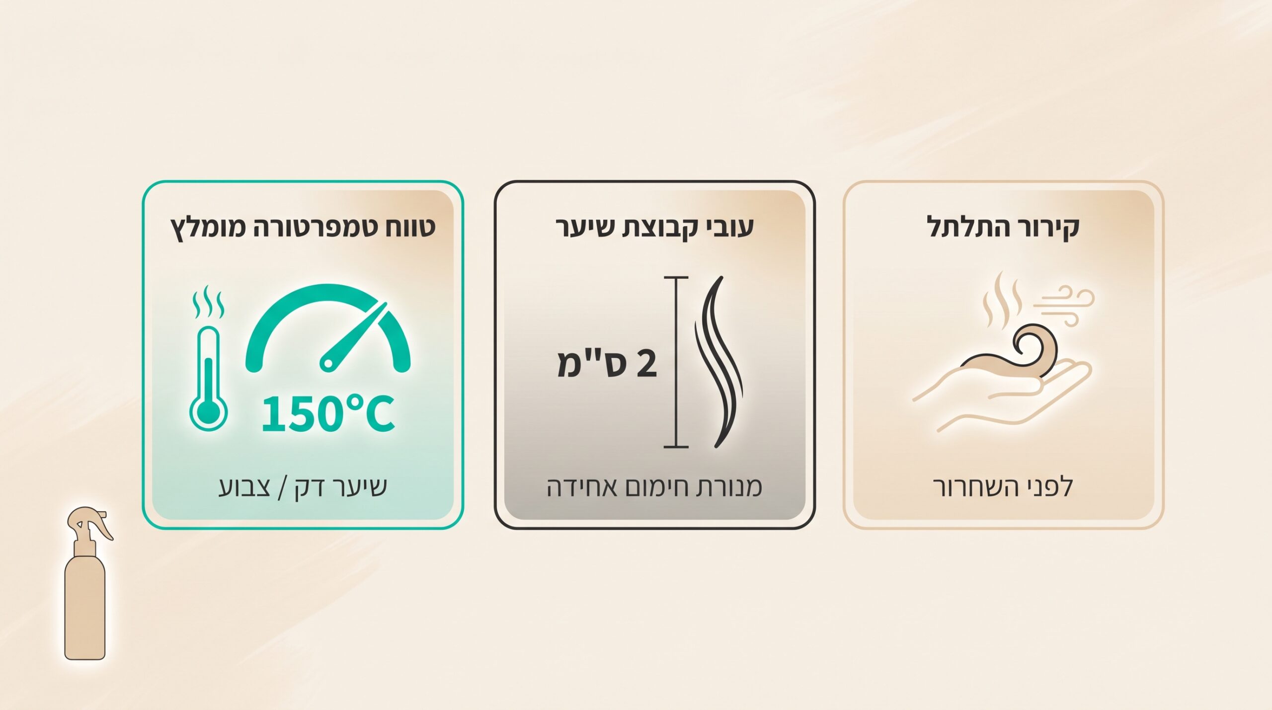 השוואת ציפויי קנה מסלסל שיער