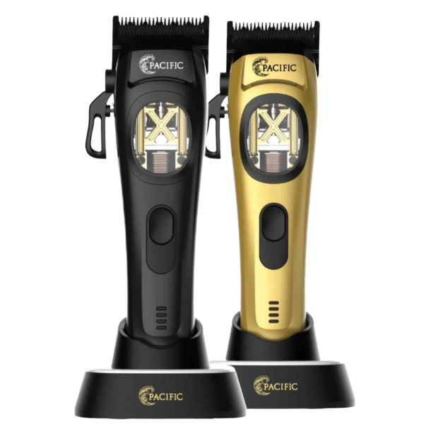מכונת תספורת Pacific Royal+ Plus R4 black & gold Flash שחור ופאנל נוסף באריזה זהב