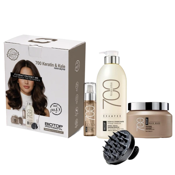 ערכת שיקום וטיפוח מקצועית Biotop Professional 700 Keratin & Kale
